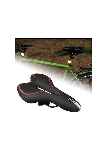 Suntek Dağ Bisikleti Koltuğu Yumuşak Bisiklet Kırmızı