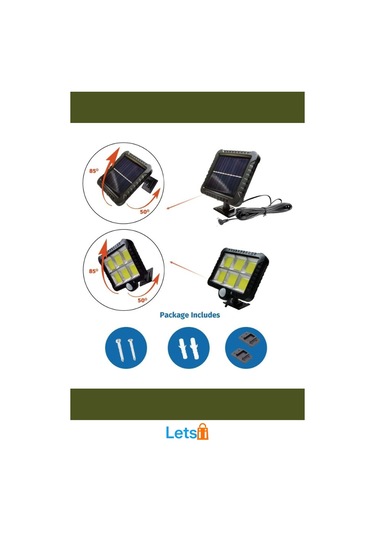 Hareket Sensörlü Su Geçirmez Güneş Enerjili Duvar Lambası 12w Çok Renkli