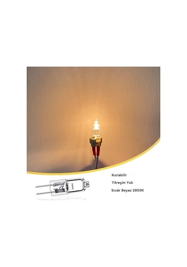 Diğer 20 Adet G4 Halojen Ampul, 20w 12v, Şeffaf Kapsül, Sıcak Beyaz Ev Aydınlatma