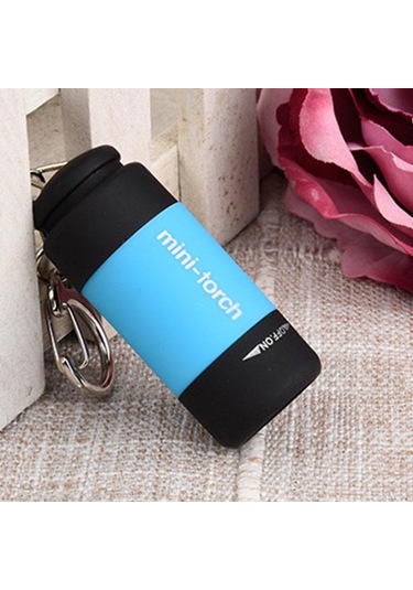 Gökyüzü Mavisi 1 Adet Açık Spor Kamp Su Geçirmez Mini Led Işık Usb Şarj Edilebilir El Feneri Lam Usb Fener & Kafa Lambası 56561978 Mavi