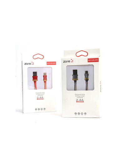 Kırmızı Poro Micro Usb Kablo 1m