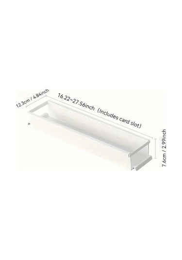 Trendooze Gaojunshop01 Beyaz Metal Baharat Rafı - Katlanır Dolaşan Mutfak Depolama 1 Adet Ayarlanabilir Tek Katlı Beyaz