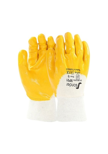 Sander Np01 Sarı Nitril İş Eldiven 12'li