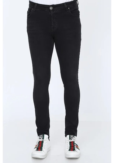 Digital Jeans Erkek Slim Fit Dar Kesim Dar Paça Kot Pantolon Füme Açık Gri