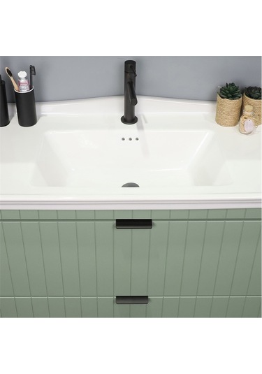 Kobos Noble 80 Cm Banyo Dolabı Seti Mint Yeşil