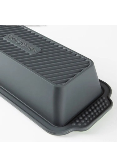 Symbee Mutfak Kullanıma Uygun Dikdörtgen Silikon Fırın Kalıbı - Isıya Dayanıklı, Buzlukta Kullanılabilir, Yıkama Makinesine Uygun, Pasta Ve Ekmek Pişirme Koyu Gri