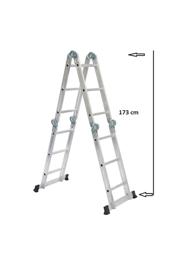 Beykon 12 Basamaklı 3.50 M Katlanır Çok Amaçlı Merdiven