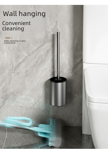 Yifomall Banyo Temizlik Seti: Paslanmaz Çelik Duvarlı Golf Silikon Tuvalet Fırçası, Delme Yok, Ölüm Kutusu Yok, Ev Kullanıma Uygun Buz Dağı Mavisi Diğer