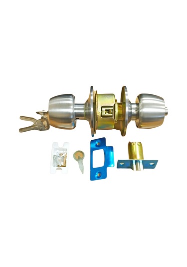 Aletçantam Topuzlu Otel Tipi Amerikan Oda Kapı Kilidi Anahtarlı - Saten