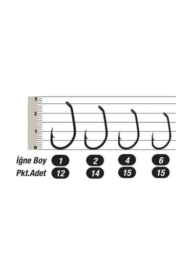 Japanese Sensei Black Nickel 1204 Delikli Olta İğnesi - No-1