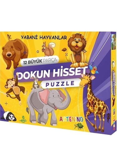 Yabani Hayvanlar 12 Büyük Parça Dokun Hisset Puzzle