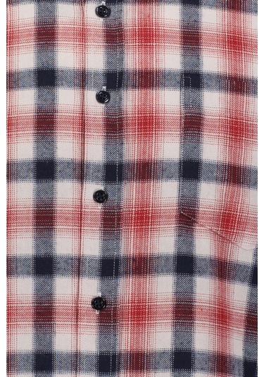 Finesuits Erkek Flanel Gömlek 2422204011.flcdr Kırmızı