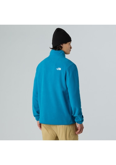 The North Face M Glacier Fleece 1/4 Zip Jacket Erkek Polar-30533 Mavi