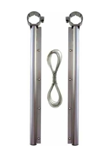 Toptancı Kapında Cetinel Küpeşte Balkon Çamaşır Kurutma Askılığı Yuvarlak Çamaşır Askısı Gri