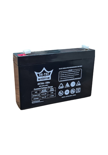 Ortec 6V 7 Ah Bakımsız Akü 2025 Üretim