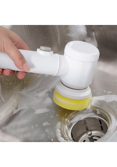 Hombey Usb Şarjlı 3'ü 1 Toplumlu Mutfak Temizlik Fırçası Seti - Esnek Kullanım, Duvar Takma Opsiyonu, Çeşitli Yüzeyler İçin