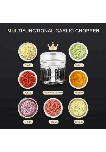 Elektrikli Mini Sarımsak Doğrayıcı Taşınabilir Sarımsak Presi Mut Çok Renkli