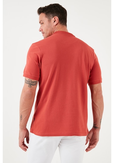 Buratti Pamuklu Regular Fit Düğmeli Erkek Polo Yaka T Shirt 5902127 Kiremit