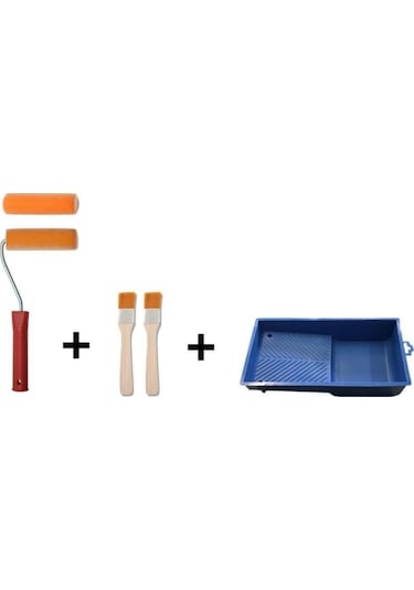 Saten İpek Rulo Fırça Seti 10 CM