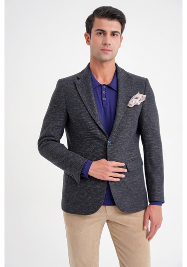 C 718 Ceket Slim Lacivert Lacivert