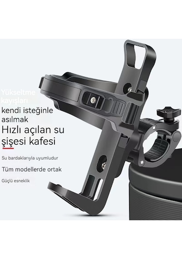 Eternal Luck Basit Hızlı Çıkarma Kayışı İle Sabitlenmiş Yuvarlak Bisiklet Boru Siyah