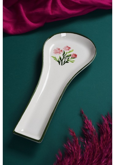 Piatti Naturali Seramik Bahar Kirli Kaşıklık Tezgah Üstü Kepçe Kaşık Altlığı