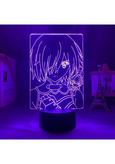 Yatak Odası Dekorasyonu İçin Büyük Boy Fate Okita Souji Led Gece Lambası Çok Renkli