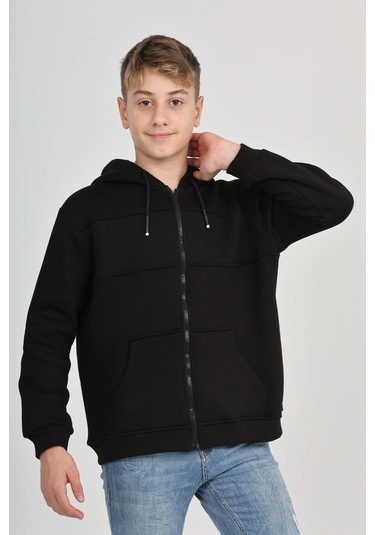 Toontoy Erkek Çocuk Imposıtıve Baskılı Hırka Siyah