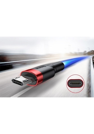 Baseus Cafule Micro Usb 1Metre 2.4A Hızlı Şarj Halat Usb Kablo (476269504)