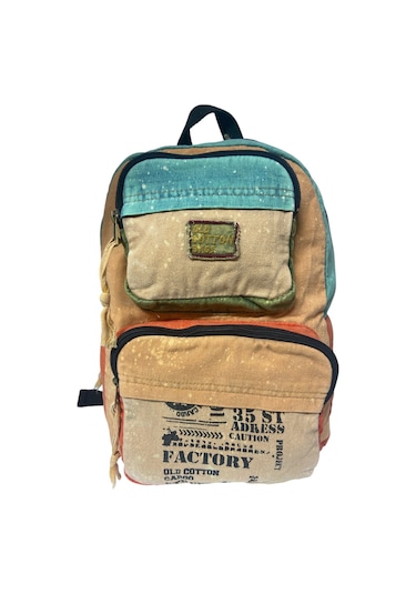 Kaliteli Tek Bölmeli Vintage Disayn Günlük Sırt Gezi Okul Seyahat Çantası Jannie Bag 27 Cm X 40 Cm Mavi