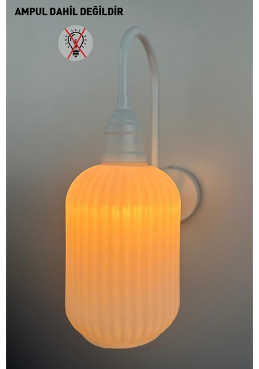 Tazro Beyaz Metal Aplik Mutfak İç Mekan Salon Cafe Ofis Pastane Modern Dekoratif Aplikleri Beyaz