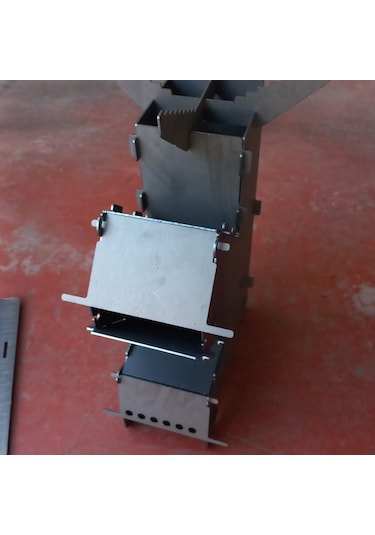 Mini Roket Soba Portatif Sırt Çantasında Taşınabilir