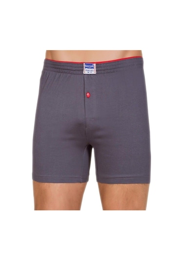 Berrak 1099 Düğmeli Erkek Boxer Penye 3'Lü