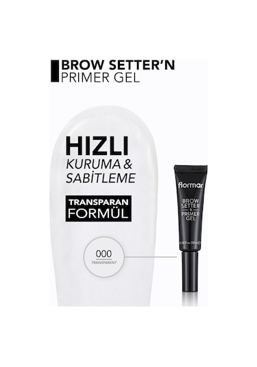 Flormar Brow Setter & Primer Kaş Sabitleyici Jel 000 (Transparan)