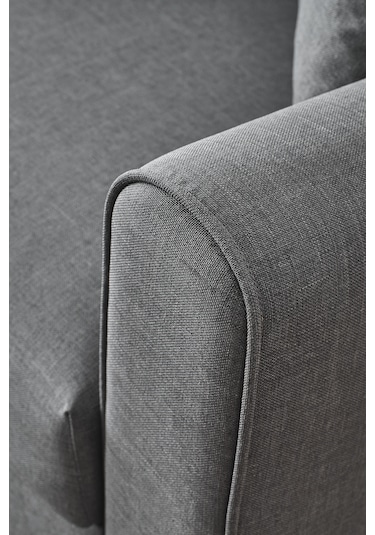 Flavia 3'lü Kanepe Salon, Oturma Odası Yataklı Bazalı Krem Koyu Gri