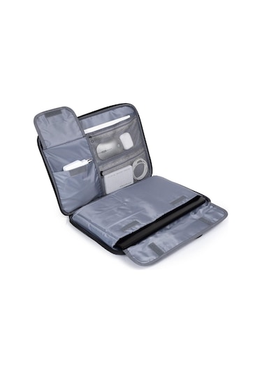 Necati Çanta Macbook Organizer Laptop Evrak Çantası 15.6 & 16 Inç Gri-1642 Gri