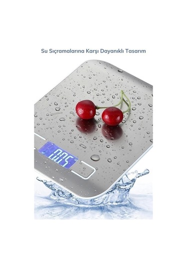 Buffer Tf 1002 Hassas Ölçümlü Maksimum 5 Kg Kapasiteli Led Ekran Platin Dijital Mutfak Tartısı Renk