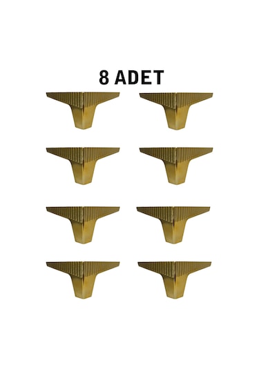 Homdep Kanepe Koltuk Tv Ünitesi Konsol Yükseltme Zenit Model Plastik Ayak 10 Cm Gold Renk 8 Adet Gold