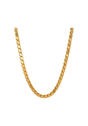 14 Ayar Altın 3 Mm Pullu Zincir Kolye