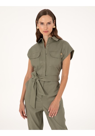 Pierre Cardin Kadın Haki Tulum Dokuma 50301185-vr027 Haki