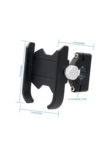 Sones Motosiklet Alüminyum Alaşımlı Basınçlı Döküm Cep Telefonu Tutucu Braketi, Gidon Versiyonu Siyah