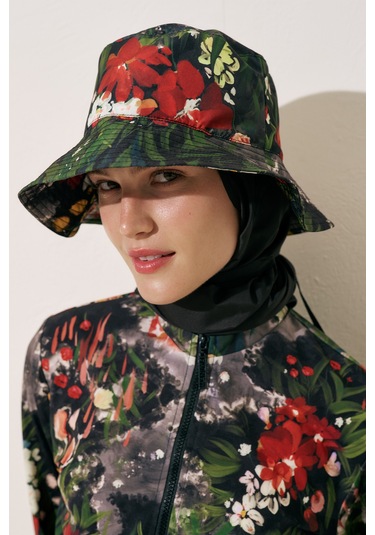 Eşarp Detaylı Bucket Şapka Dark Garden Dark Garden