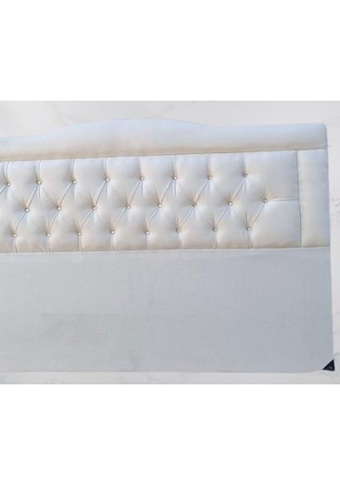 Dk 150'lık Tay Tüyü Krem Kumaş Dolgun Kapitone El Yapımı Çift Kişilik Başlık