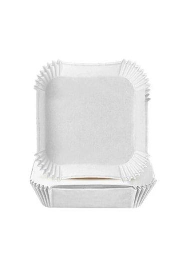 Padalink 50 Adet Kare Oven Ve Air Fryer İçin Tek Kullandım Non-stick Pişirme Kağıdı - Yağ Ve Su Geçirmez, Beyaz Diğer