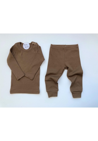 Key Kıds Çikolata Fitilli Modal Pijama Takımı Çok Renkli
