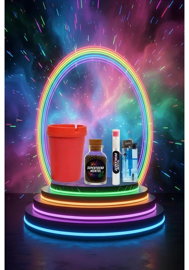 Mentol Topu 1000 Adet Böğürtlen Mentol 1 Adet Apliaktör, Çakmak Ve Küllük Hediye Çok Renkli