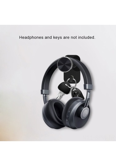 Maiyame Beyaz Abs Kulaklık Tutucu - 4.5cm Uzatılabilir, Delme Yok, Otomatik Yapışkan, Bilgisayar/ Kulaklık İçin