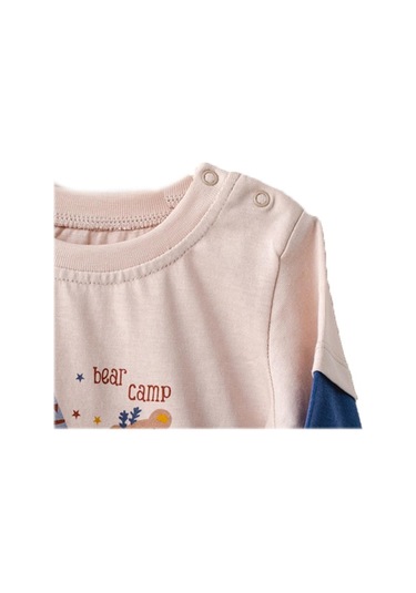 Dear_Enika Andywawa Bear Camp Erkek Bebek Mavi Tshirt Ac21081