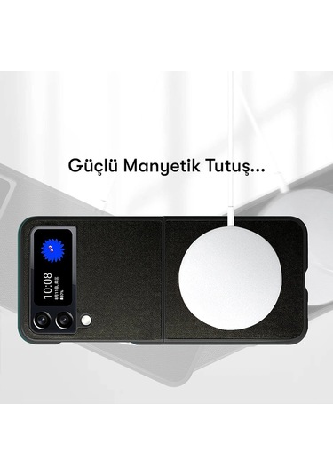 Samsung Galaxy Z Flip 4 Kılıf Hbc-156 Forum Magneticsafe Kapak - Lacivert