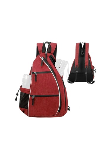 Pickleball Sırt Çantası Ayarlanabilir Sling Çanta Pickleball,kırmızı Kızıl Çok Renkli